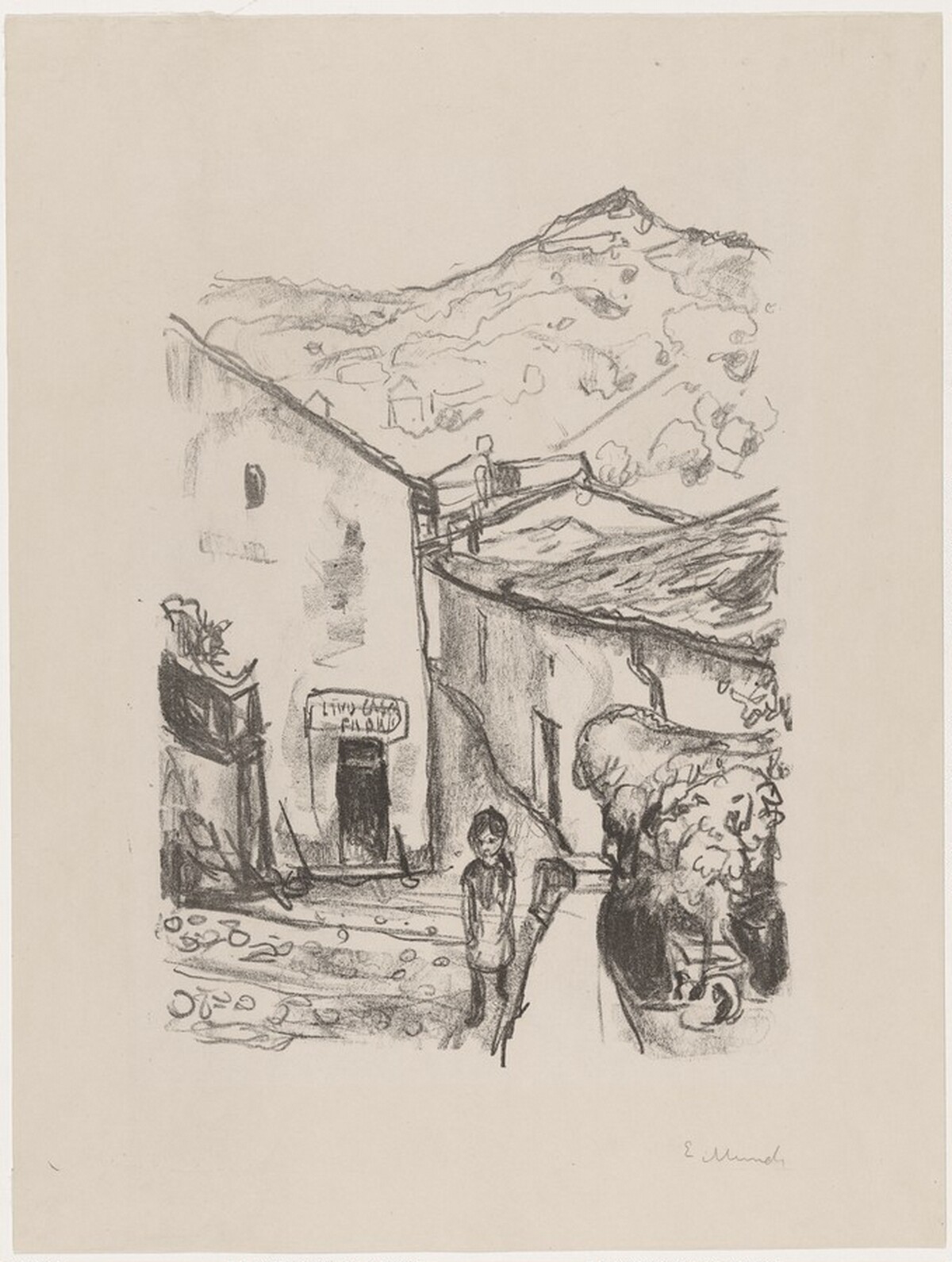 Street in Como by Edvard Munch