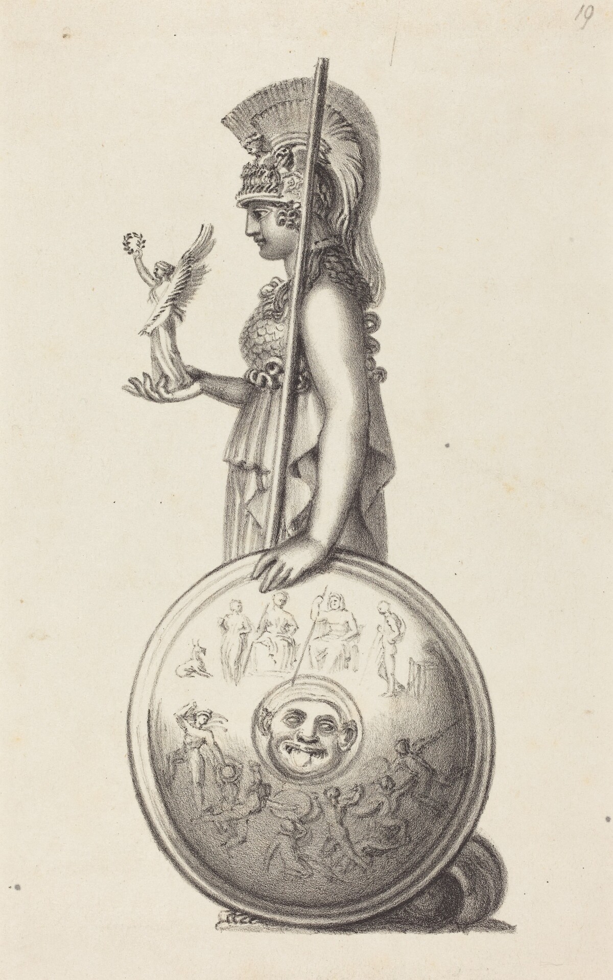 Minerva, by Phidas by Maria Denman after John Flaxman