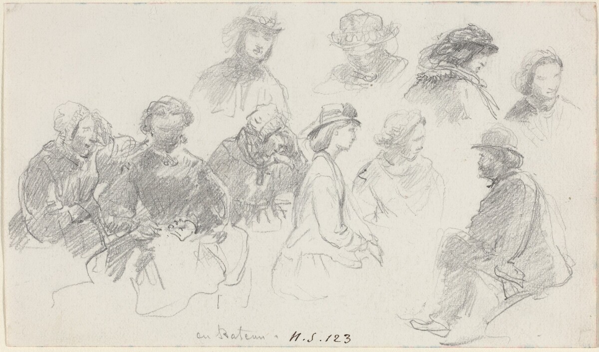 Passengers on Shipboard by Eugène Boudin