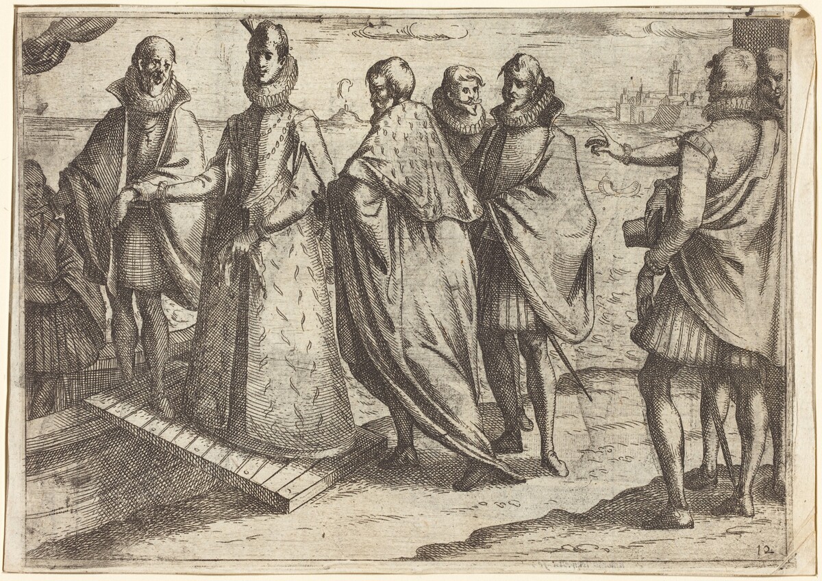 Embarkation at Genoa [recto] by Jacques Callot