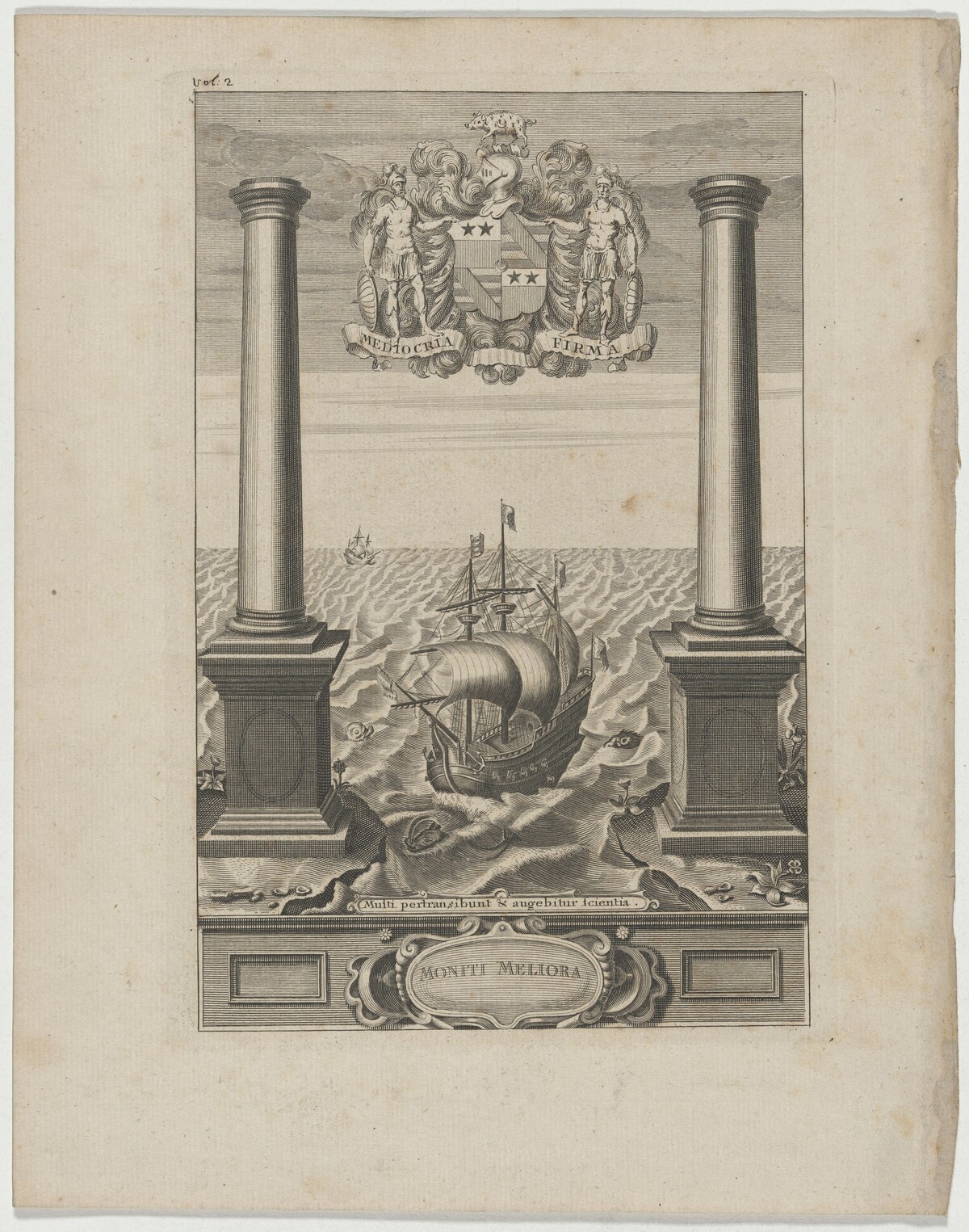 Coat of Arms, Moniti Meliora by Unknown Artist