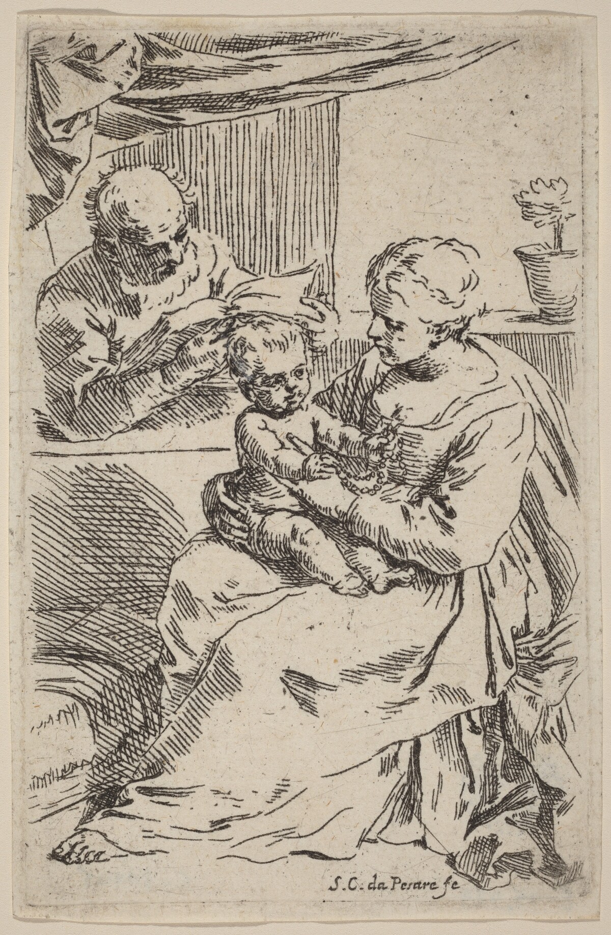 The Holy Family by Simone Cantarini