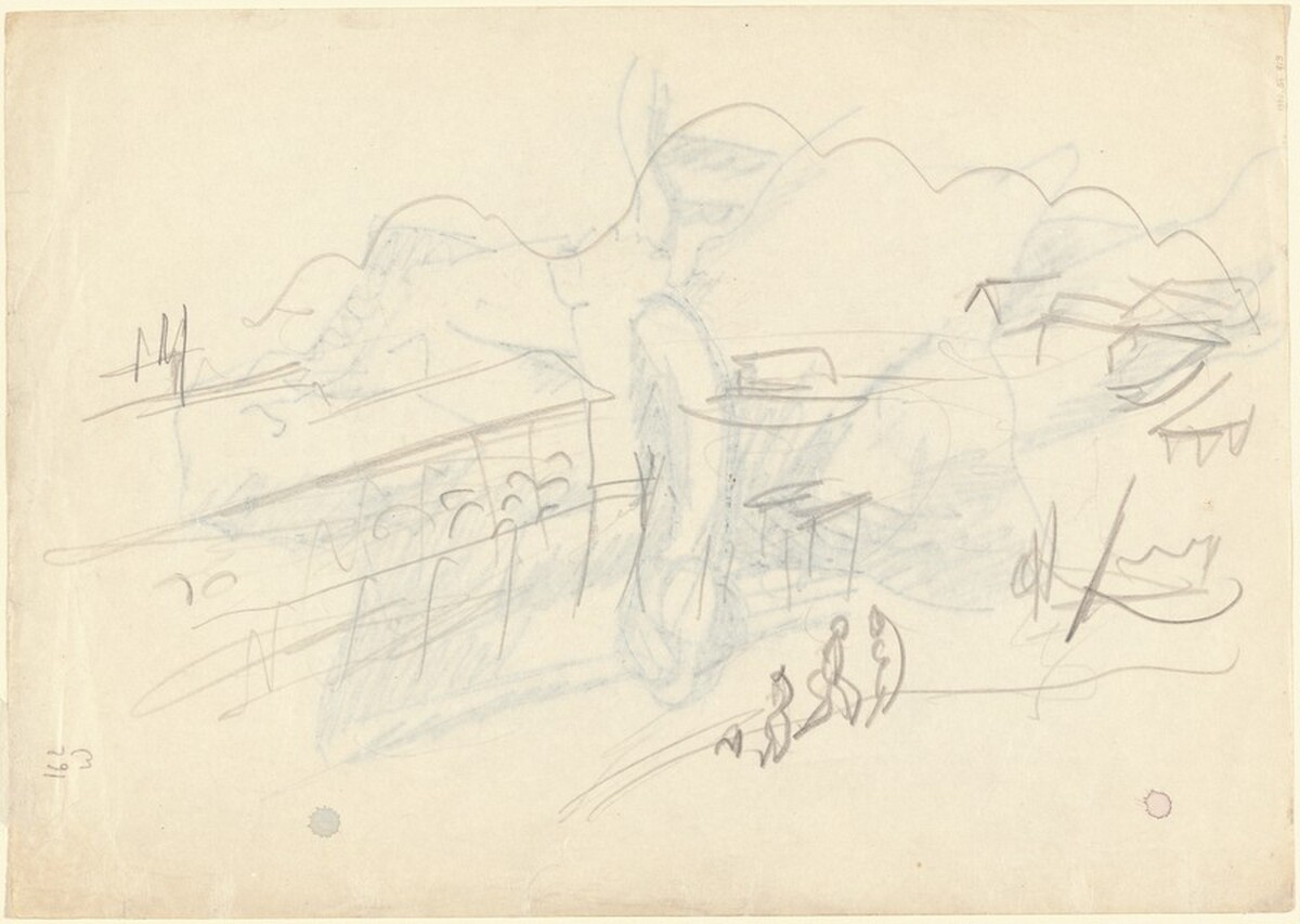 Landscape with Mountains [verso] by Mark Rothko