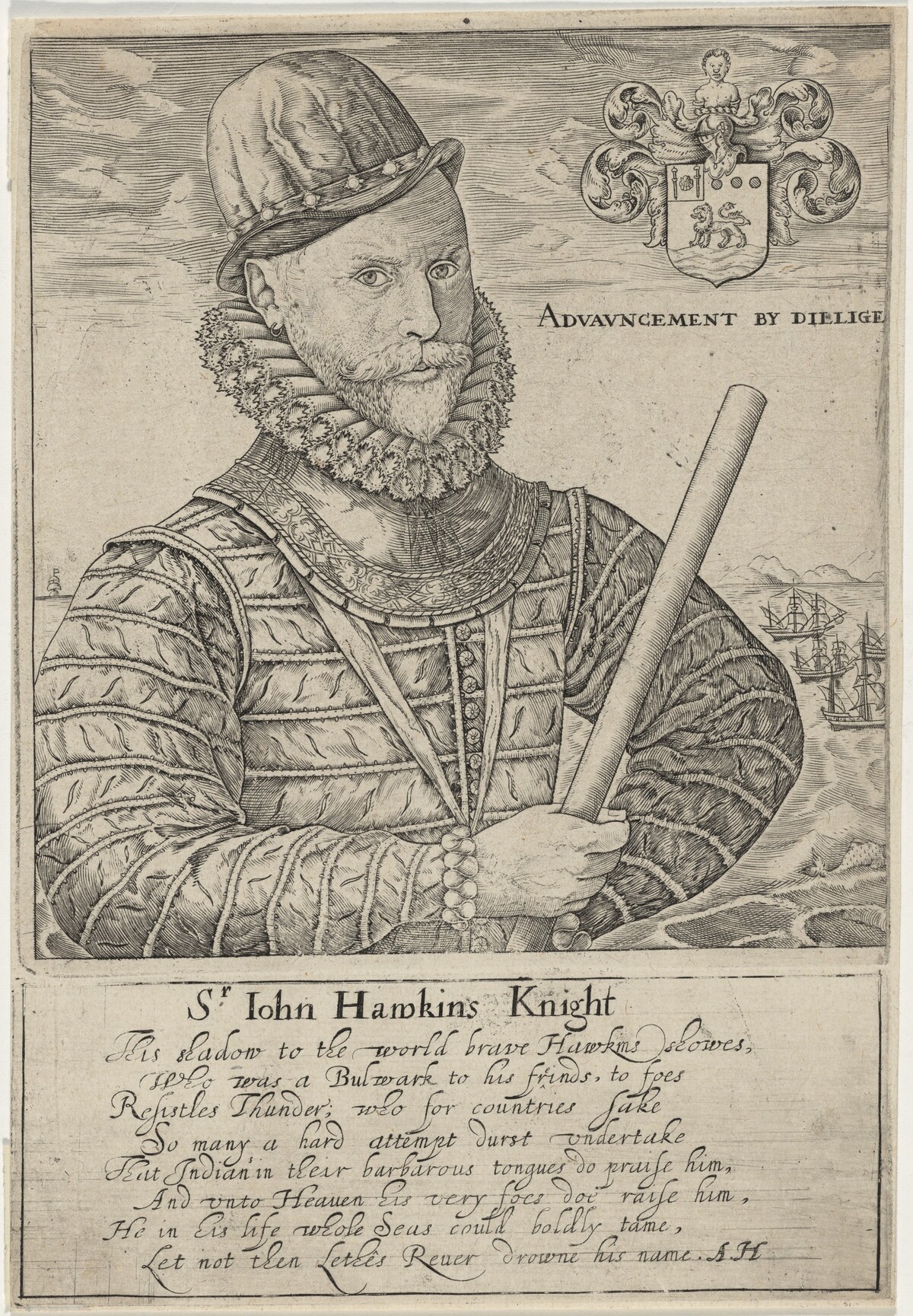 Sir John Hawkins, Naval Commander by Robert Boissard