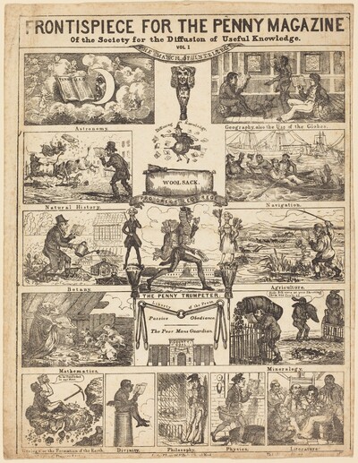 Frontispiece for the Penny Magazine of the Society for the Diffusion of Knowledge: Vo