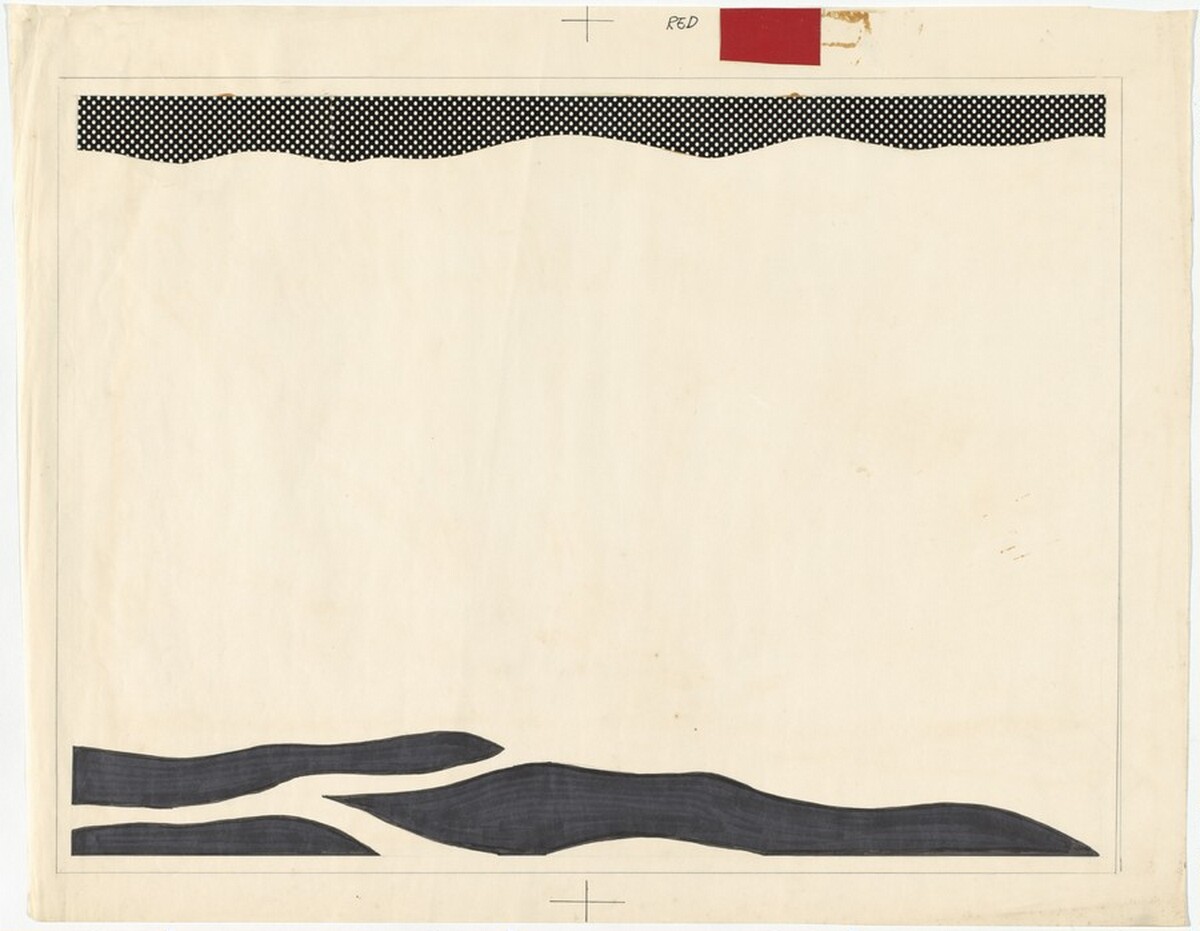 Sunrise: Separation Drawing for Red by Roy Lichtenstein