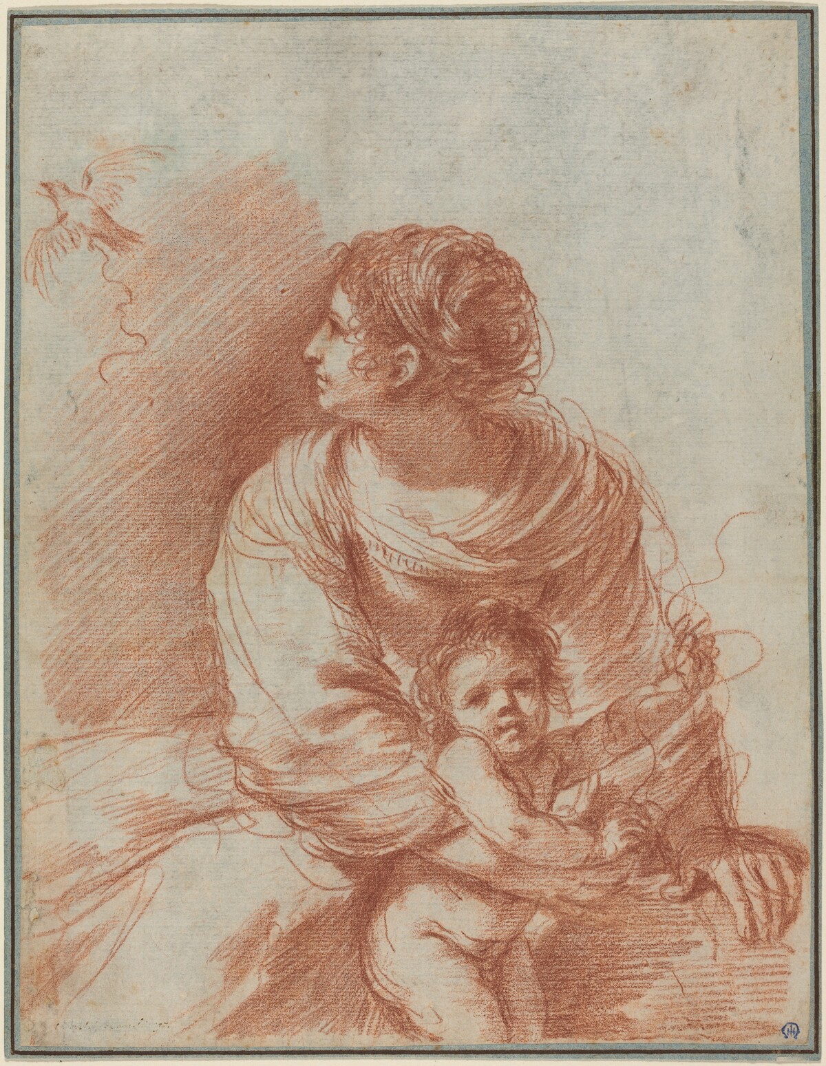 The Madonna and Child with an Escaped Goldfinch by Giovanni Francesco Barbieri, called Guercino