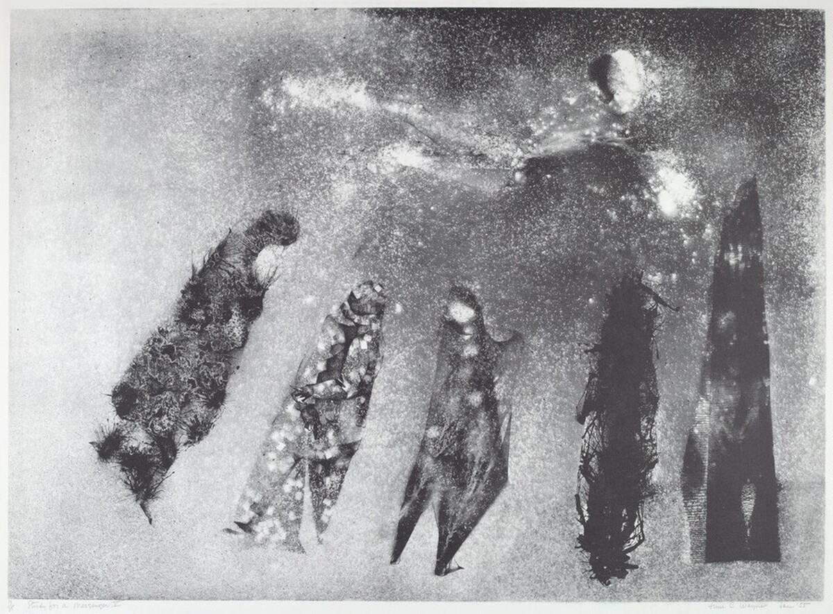 Study for a Messenger V by June Wayne