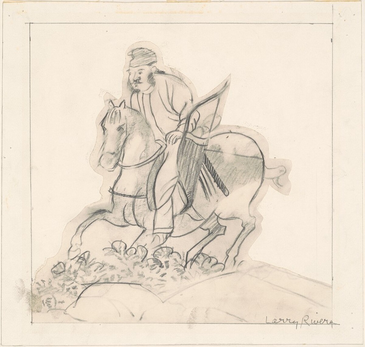 Study for "Chinese Information Travel"—Man with Bow by Larry Rivers