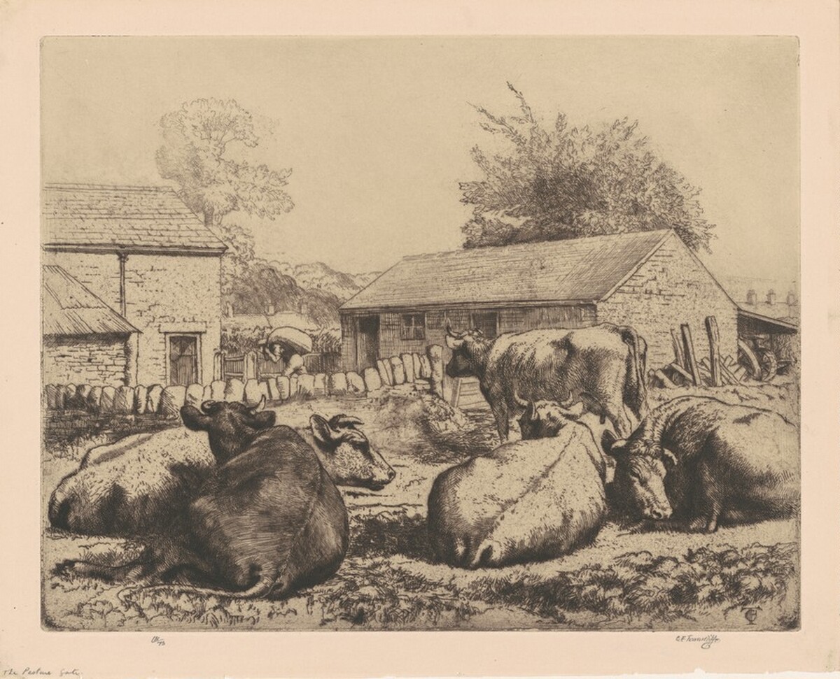 The Pasture Gate by Charles Frederick Tunnicliffe