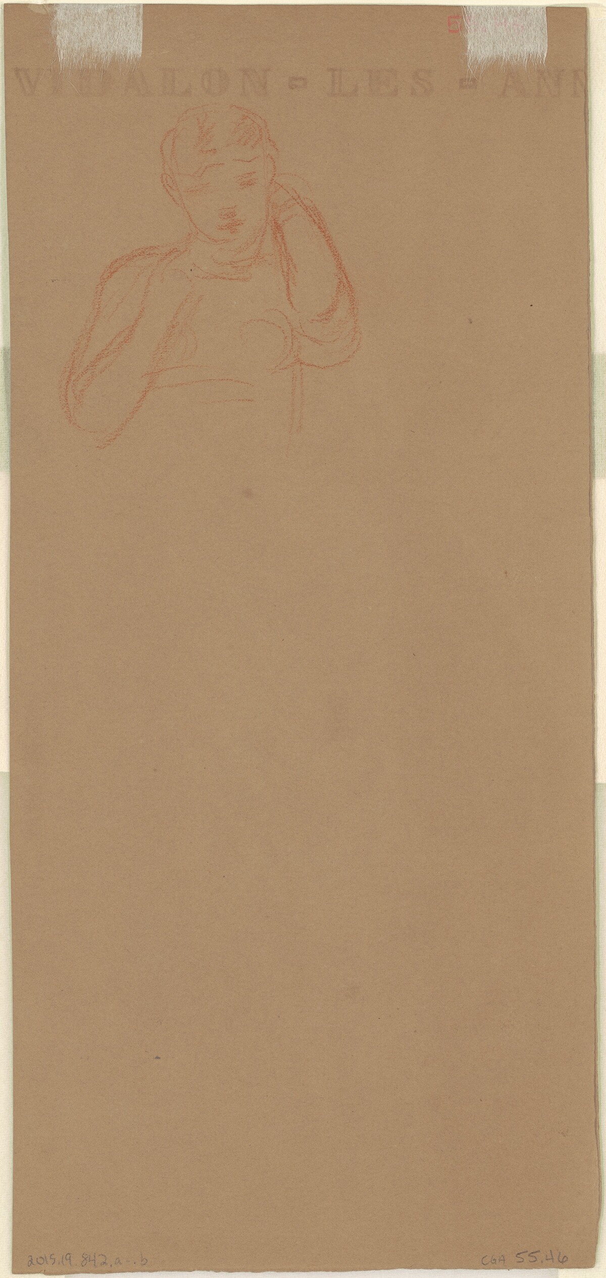 Study for "Greek Girls Bathing" [verso] by Elihu Vedder