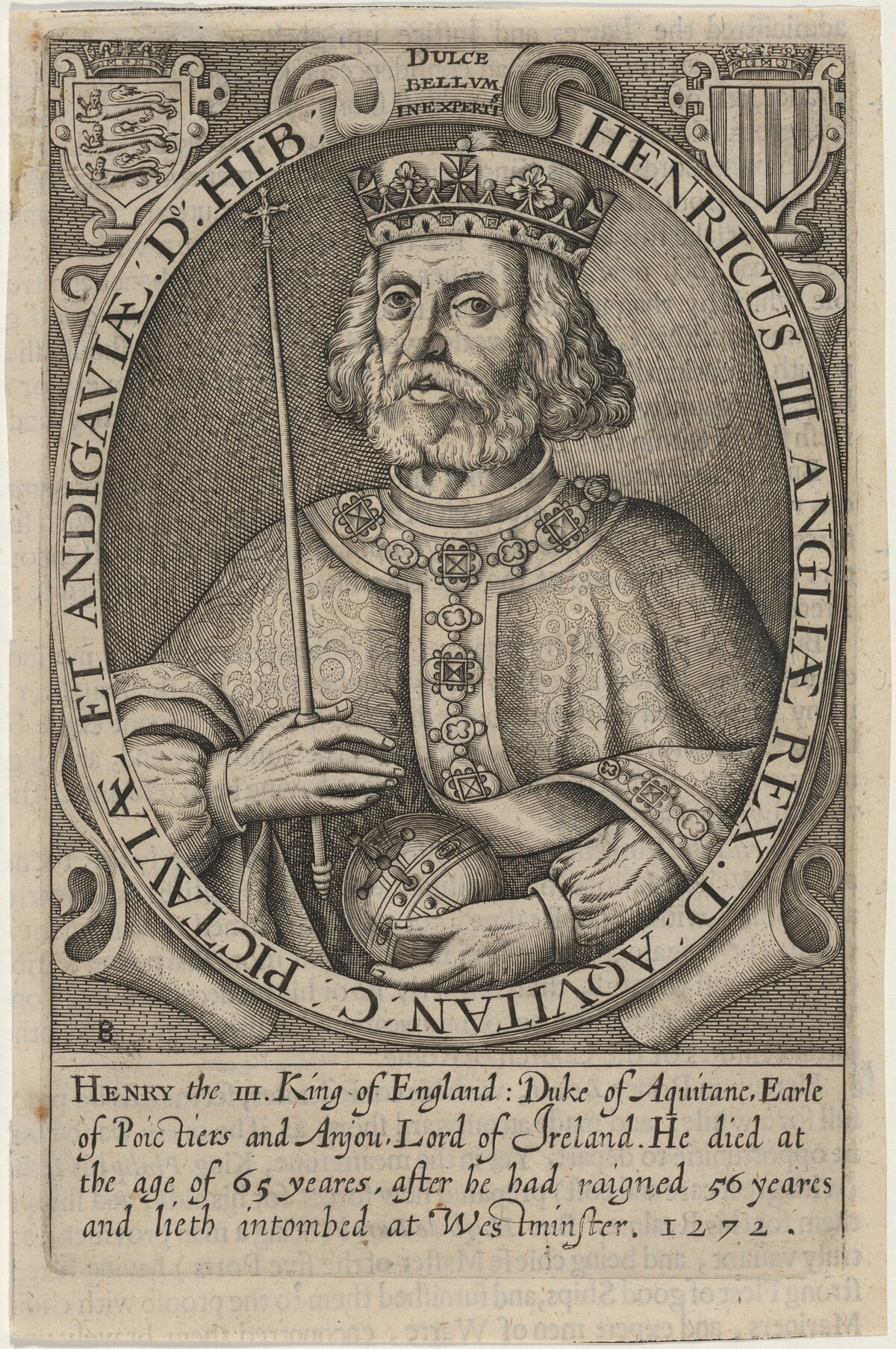 Henry III of England by Renold Elstrack