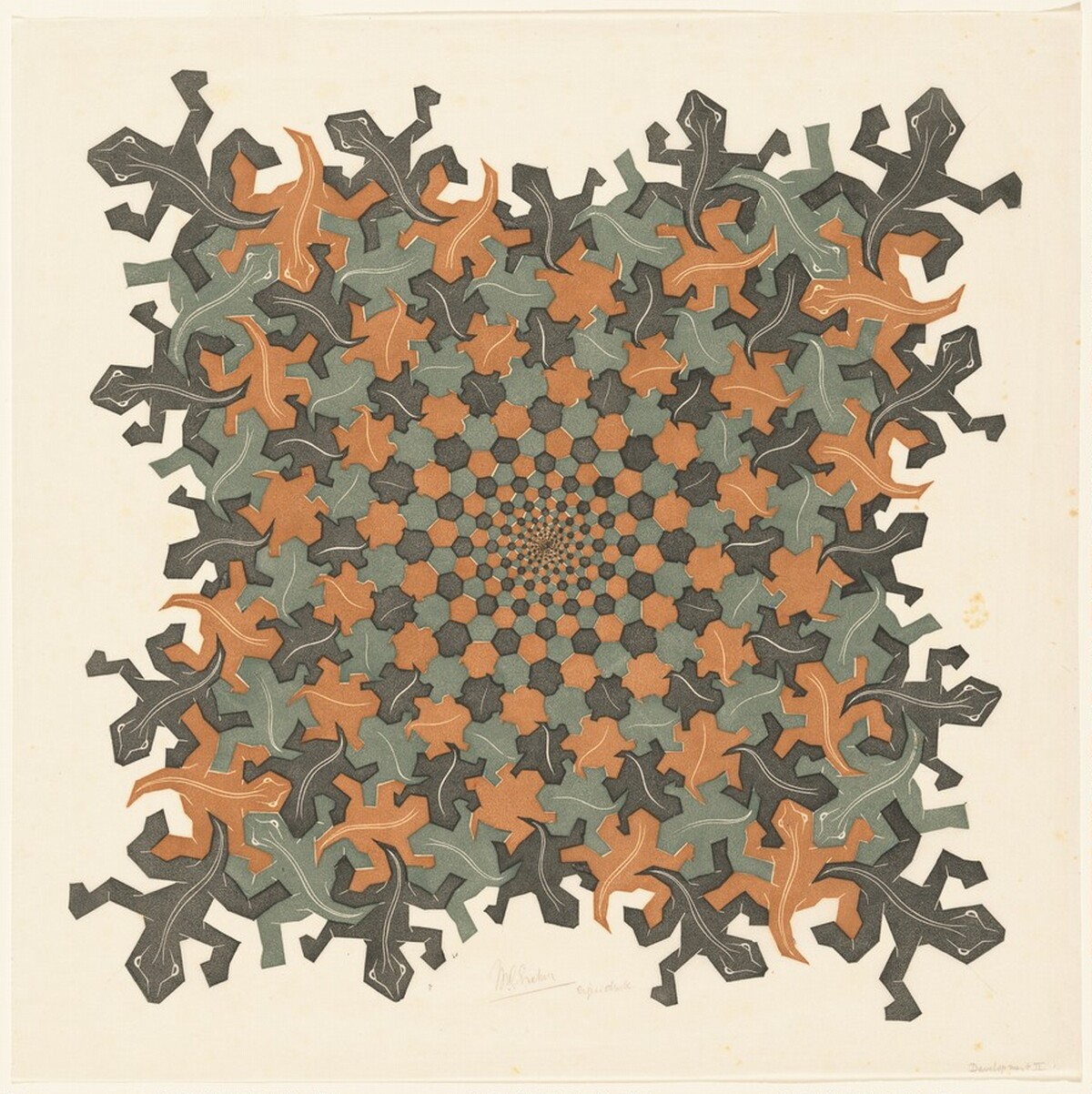 Development II by M.C. Escher