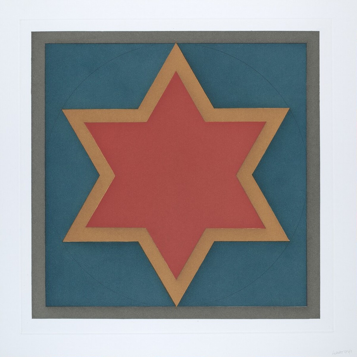 Stars-Red Center: 6 Point by Sol LeWitt