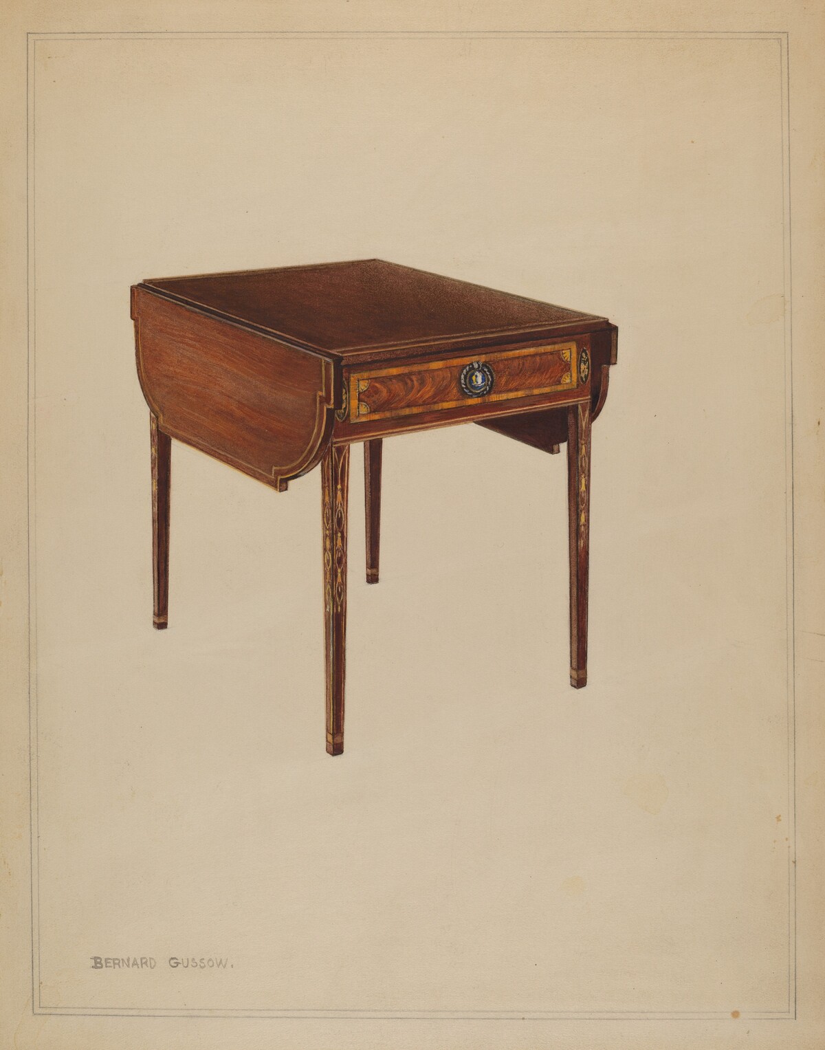 Drop-leaf Table by Bernard Gussow