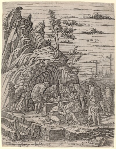 The Entombment with Three Birds
