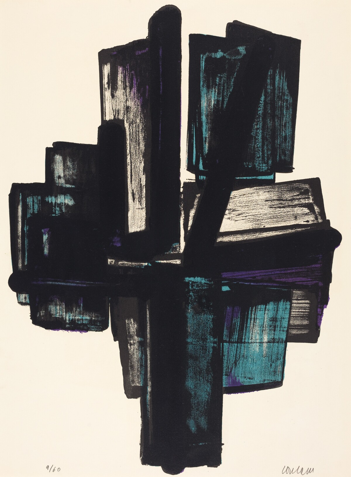 Lithograph no. 4 by Pierre Soulages