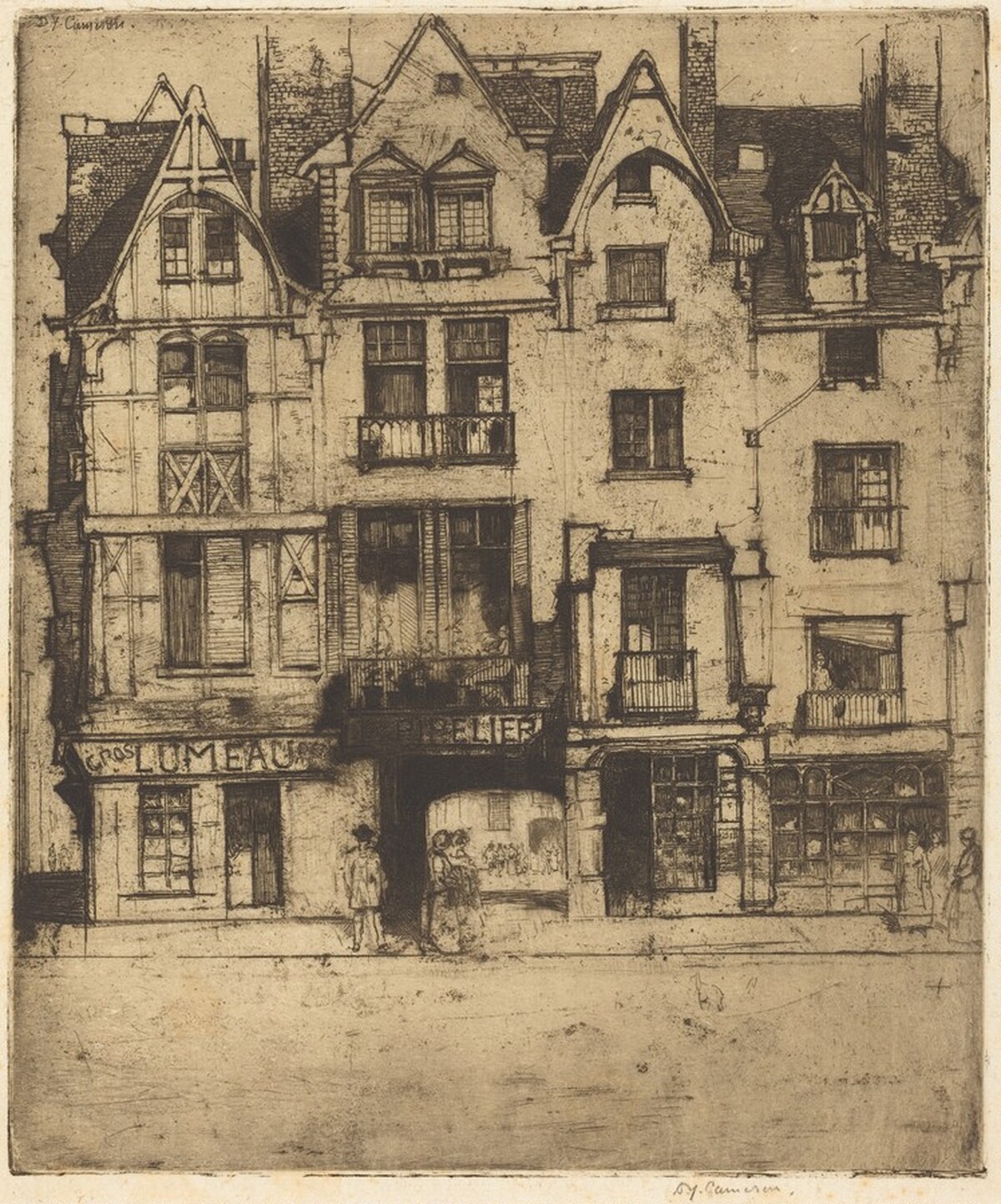 Place Plumereau, Tours by David Young Cameron