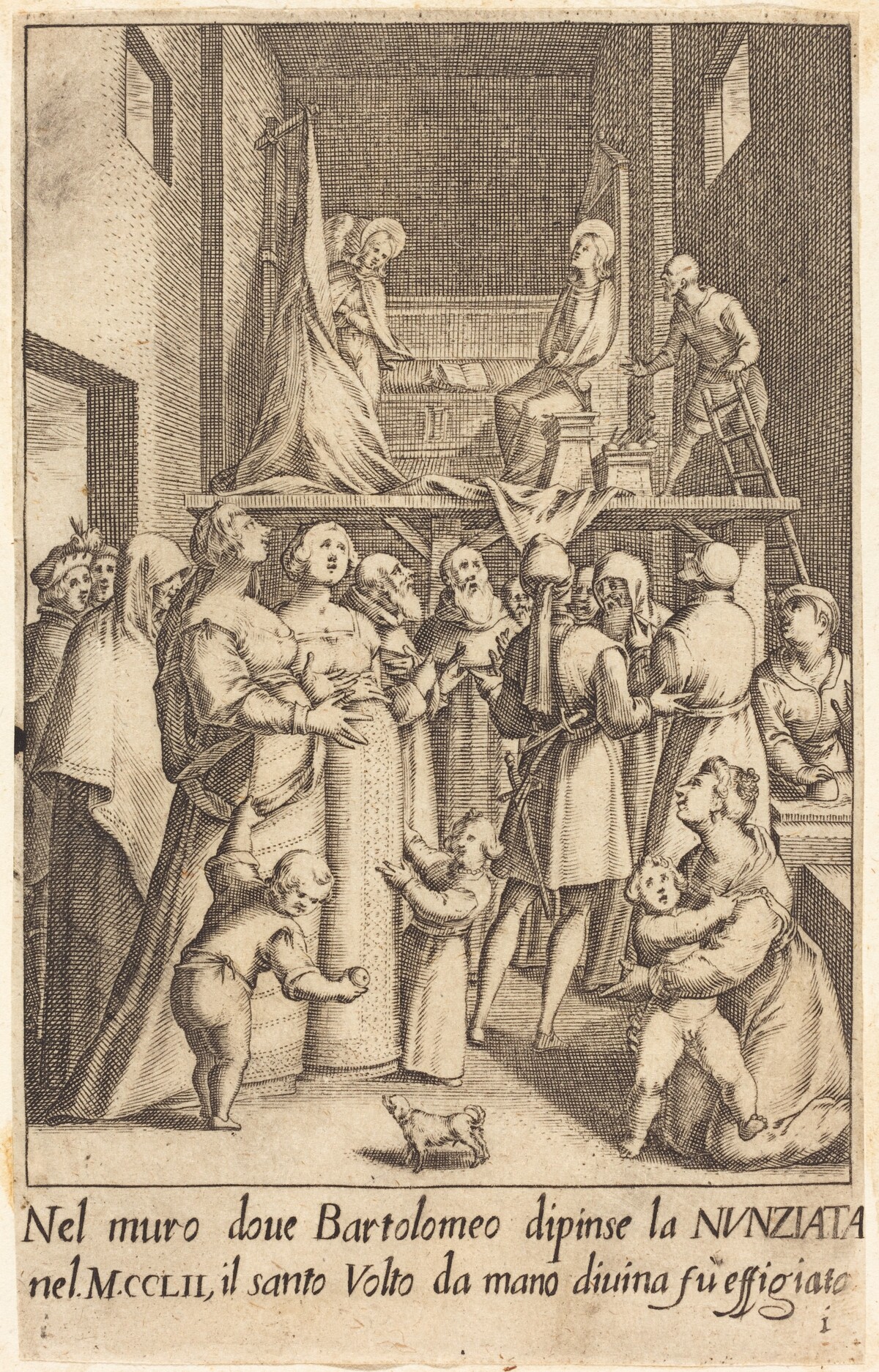 Painting of the Annunciation by Jacques Callot