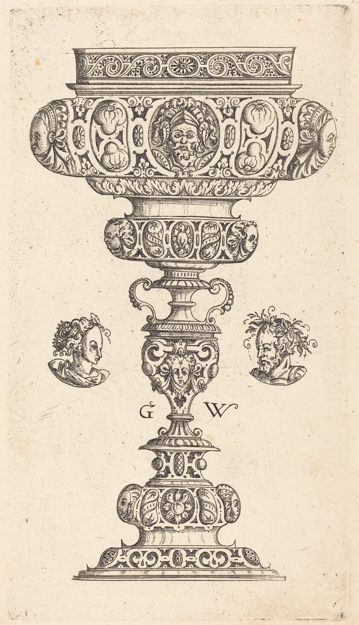 Chalice with Head of a Warrior by Georg Wechter I