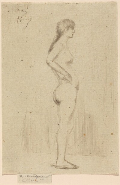 Study from the Nude of a Girl Standing