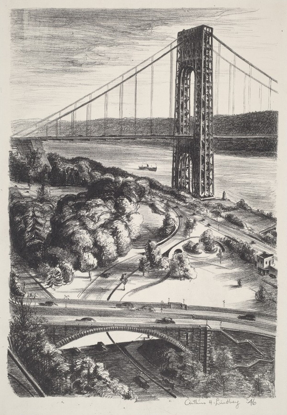 Untitled (George Washington Bridge) by Arthur H. Lindberg