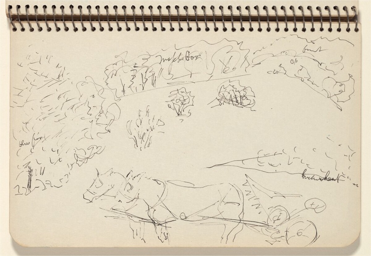 Horses and Plow by Milton Avery