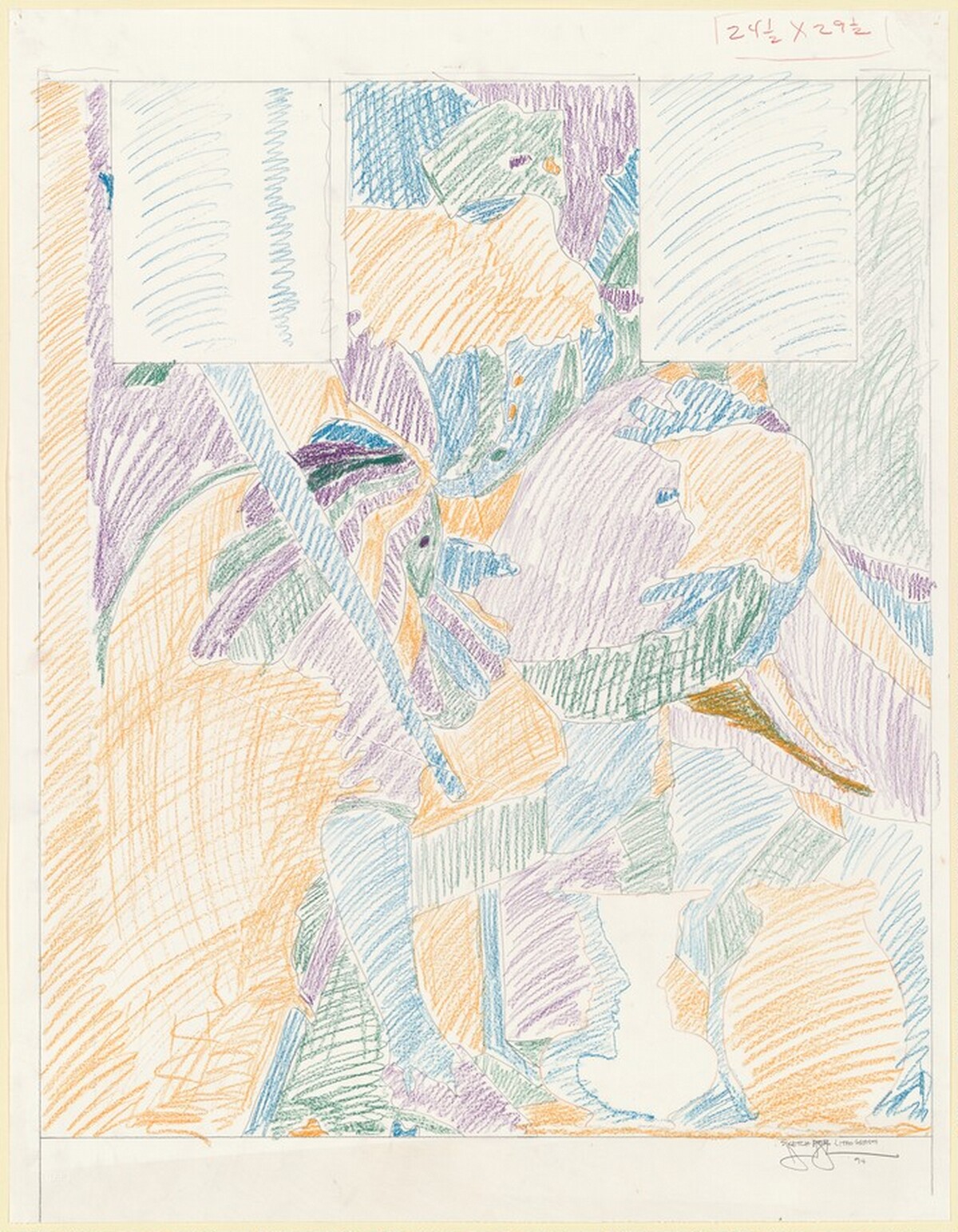 Study for "Untitled (American Center)" by Jasper Johns