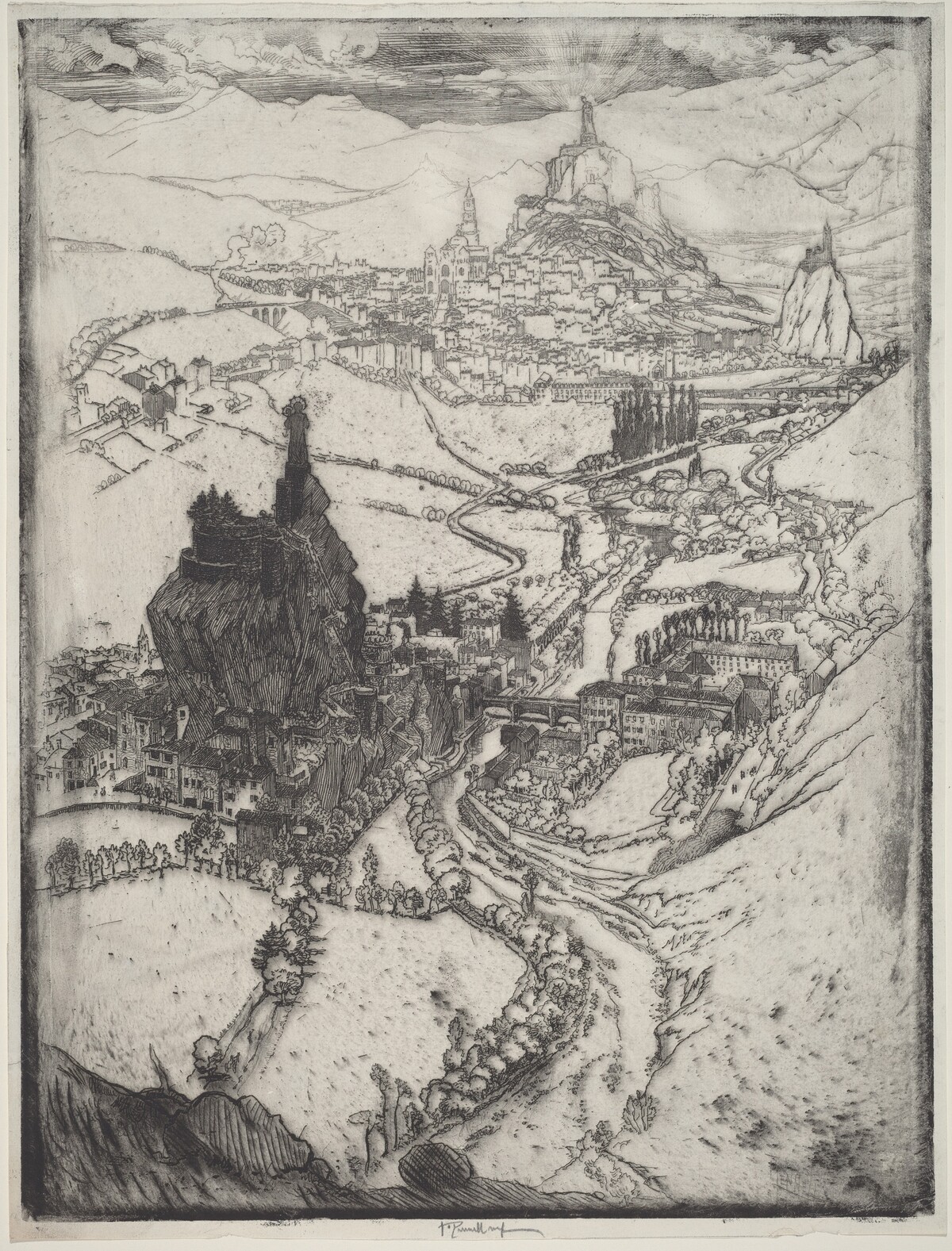 Le Puy by Joseph Pennell