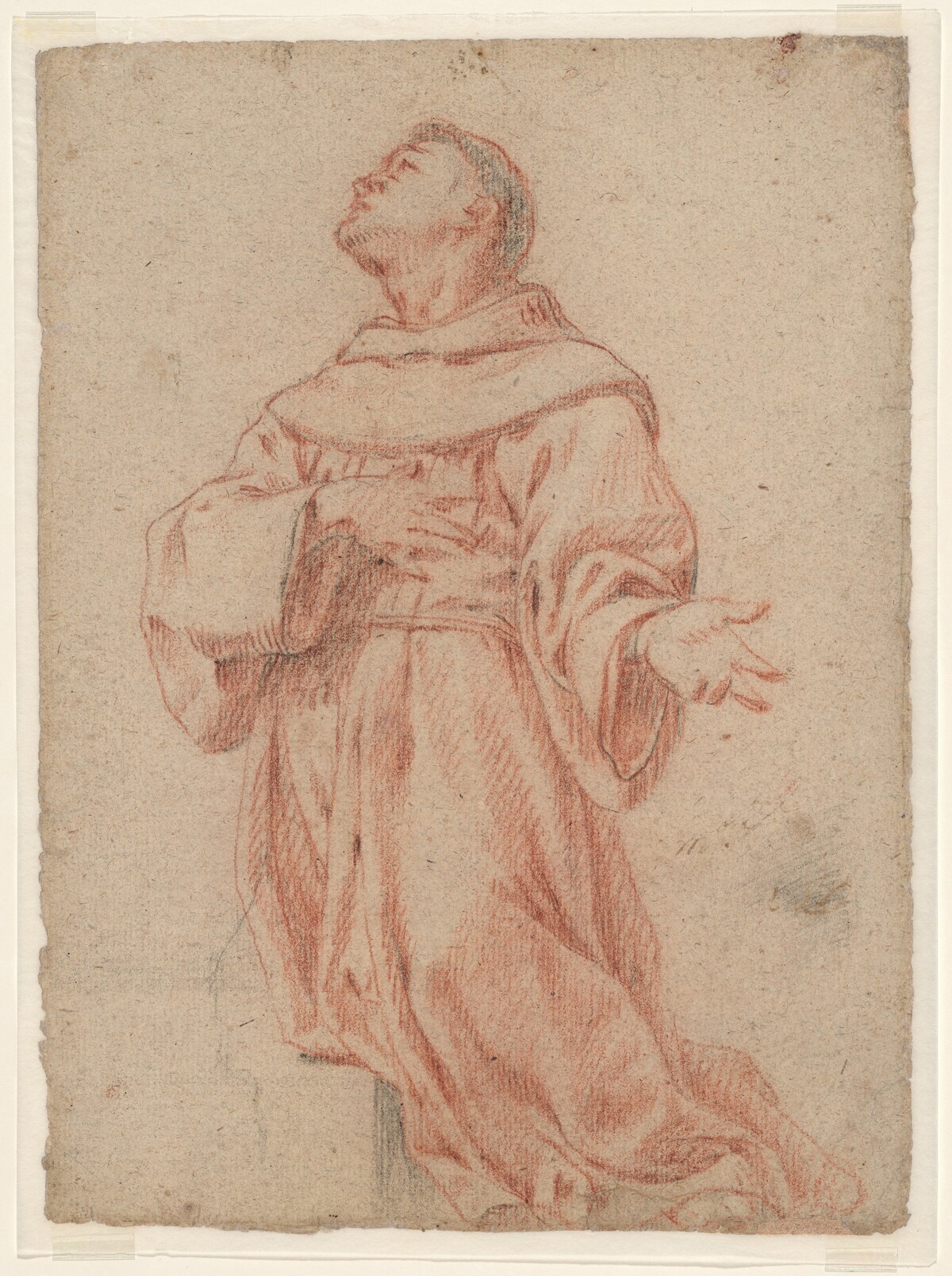 Saint Anthony of Padua (recto); Bust of a Child and Head of an Angel (verso) by Claudio Coello