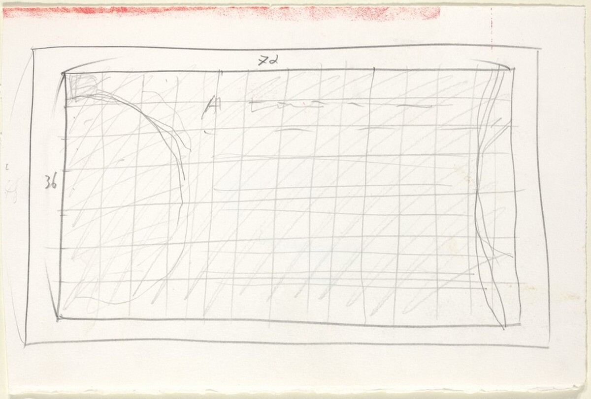 Sketch for "The Sharing of Nameless" [recto] by Arakawa