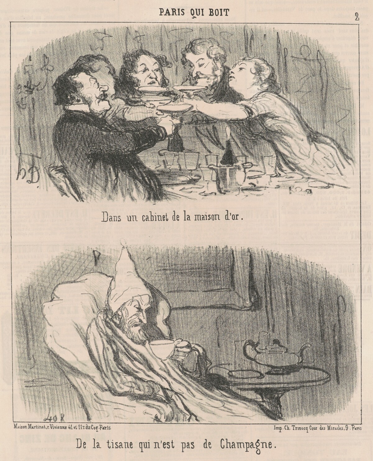 Dans un cabinet de la maison d'or by Honoré Daumier