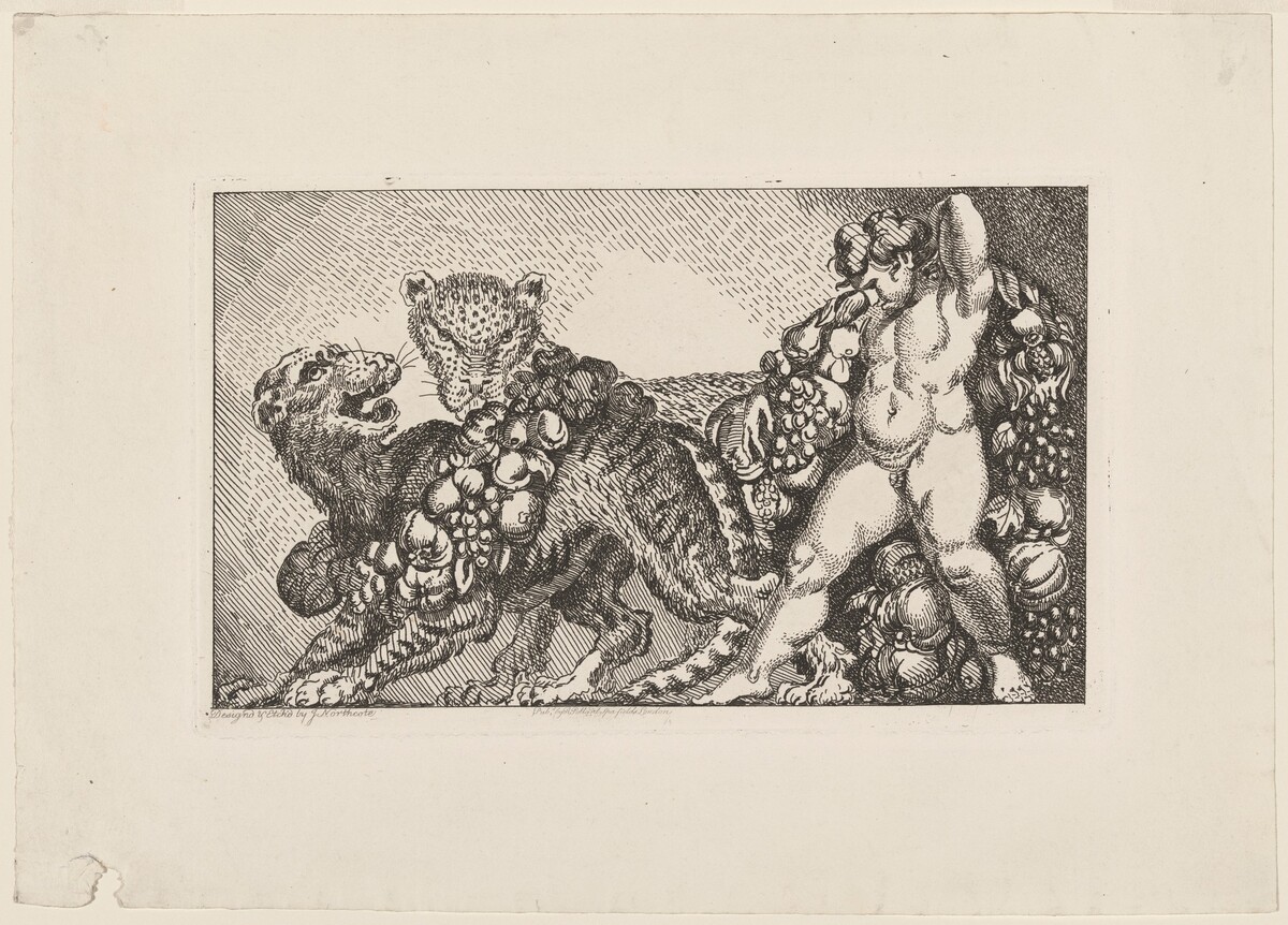 Bacchus Accompanied by a Leopard and a Tiger by James Northcote