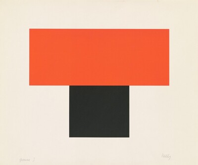 Red-Orange over Black