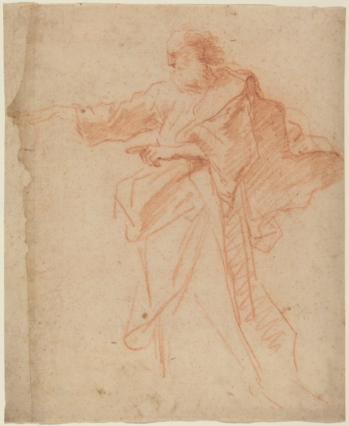 Standing Bearded Man Pointing Toward the Left by Italian 17th Century