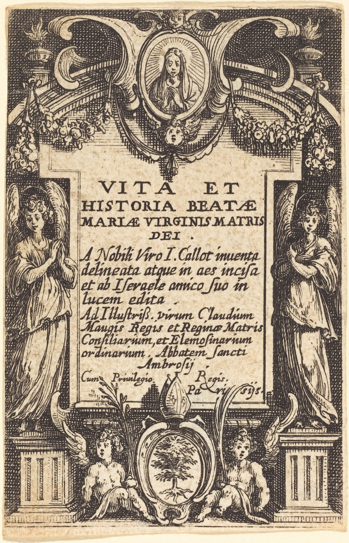 Frontispiece for "The Life of the Virgin" by Jacques Callot