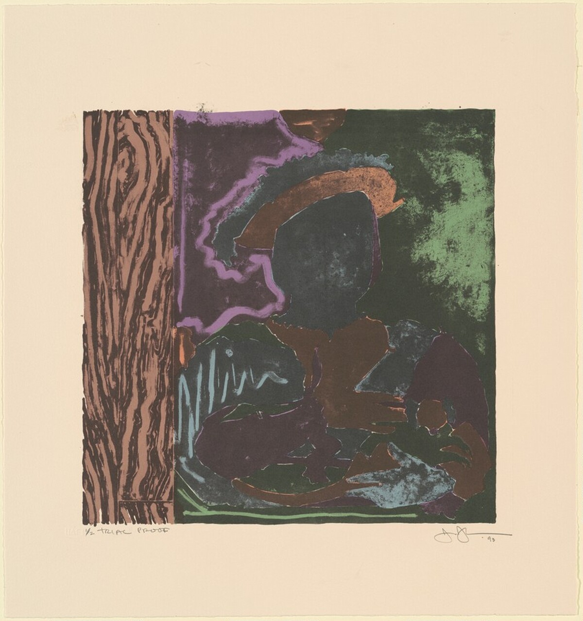 After Holbein [trial proof] by Jasper Johns