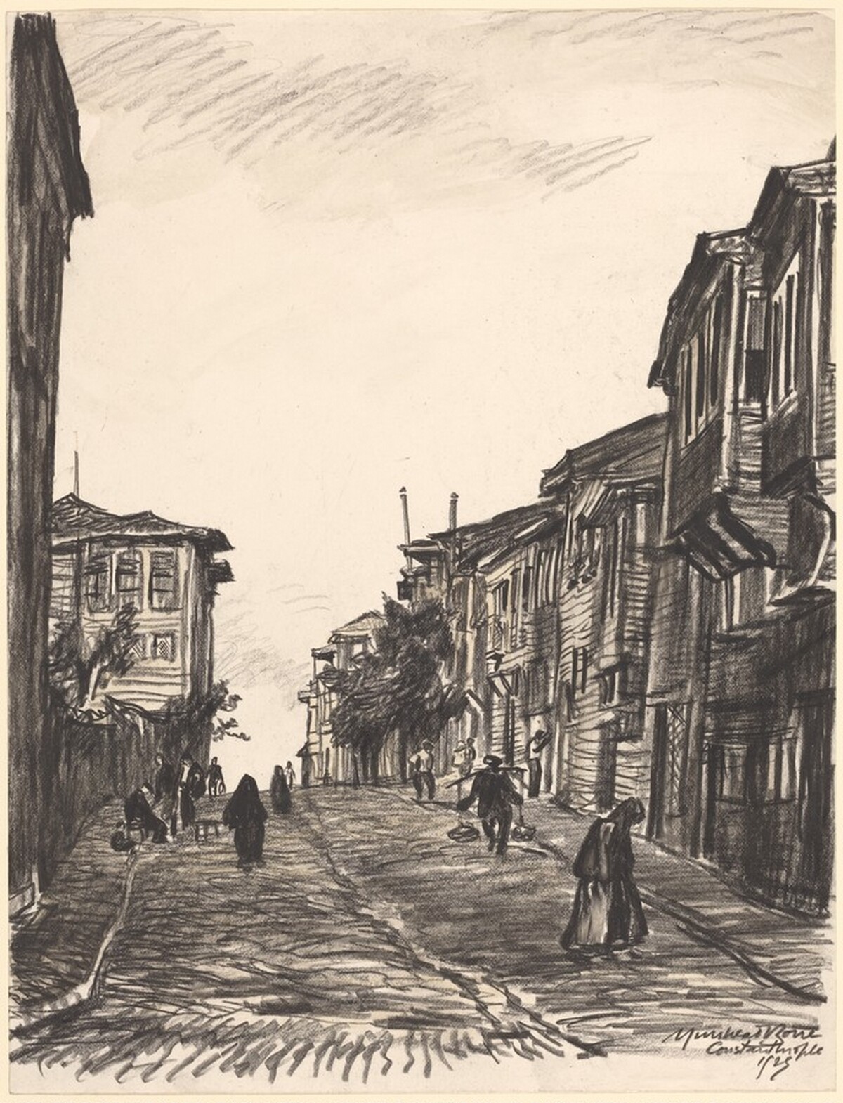 Street in Matcha Suburb, Constantinople by Sir Muirhead Bone