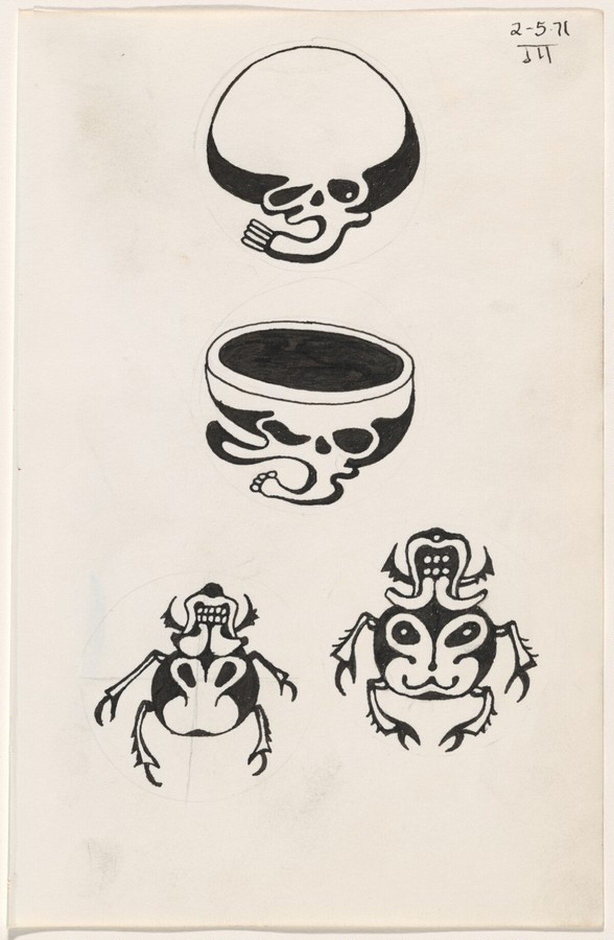 Untitled 2-5-71 [study for "tattoo" book] by James McCracken Jr.