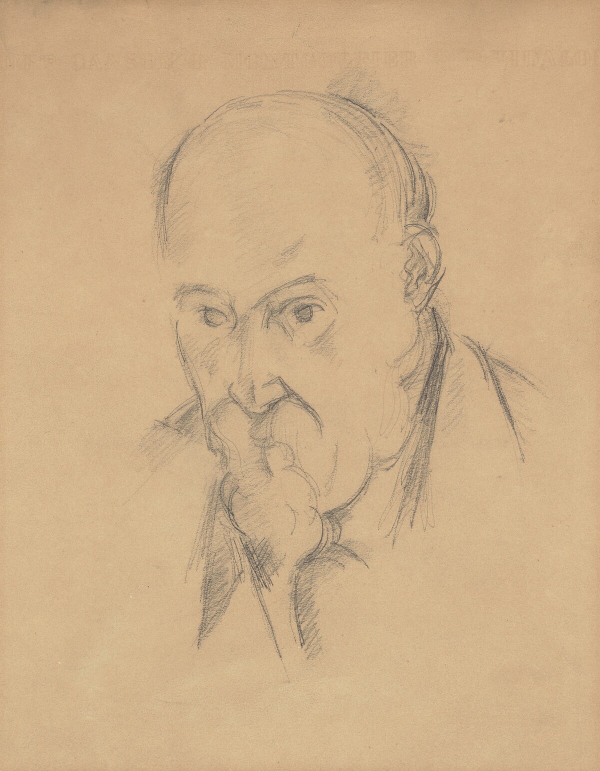 Self-Portrait [recto] by Paul Cezanne
