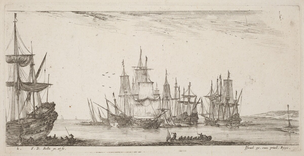 Group of Ships by Stefano Della Bella