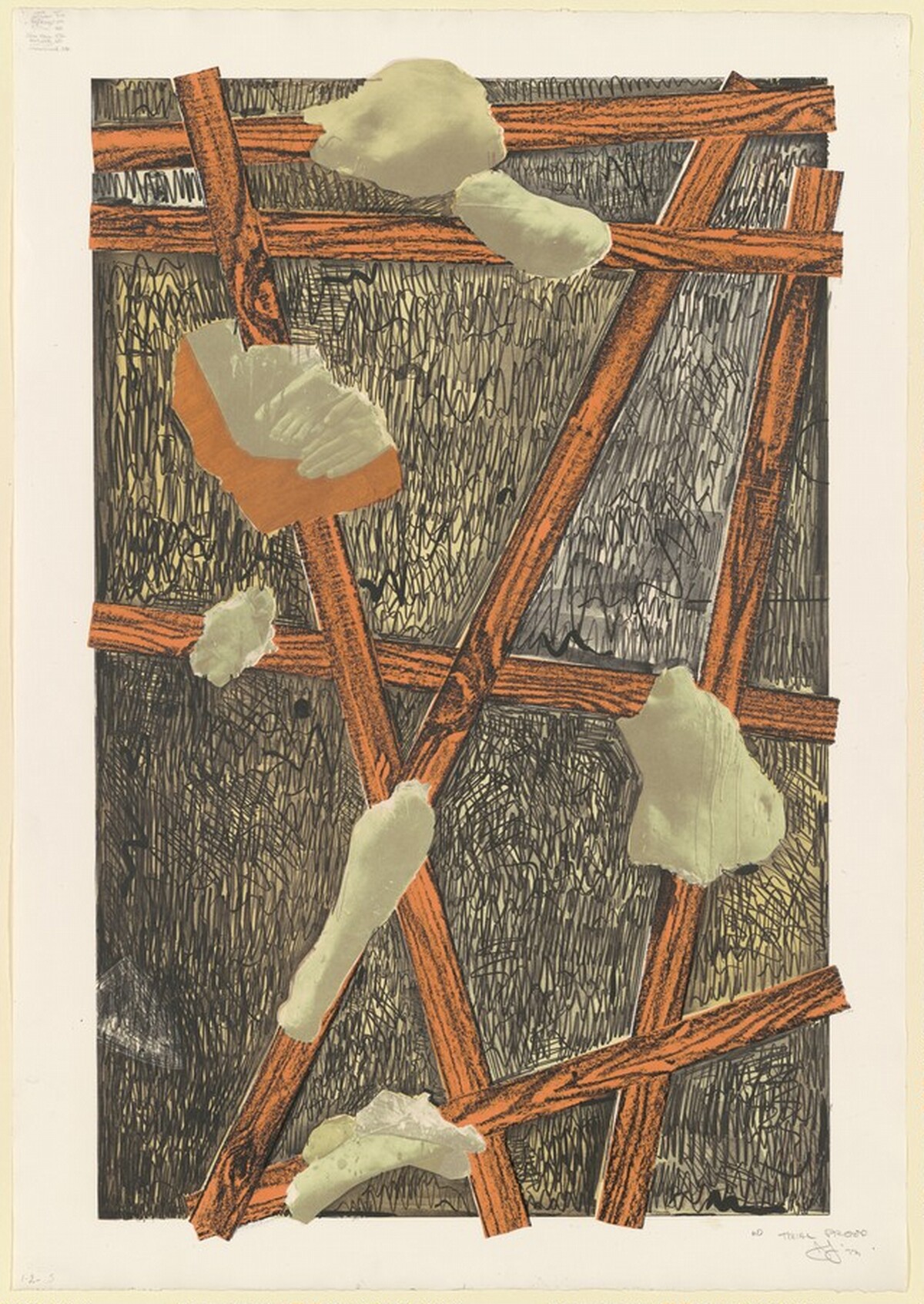 Four Panels from Untitled 1972 [D panel, trial proof 6] by Jasper Johns