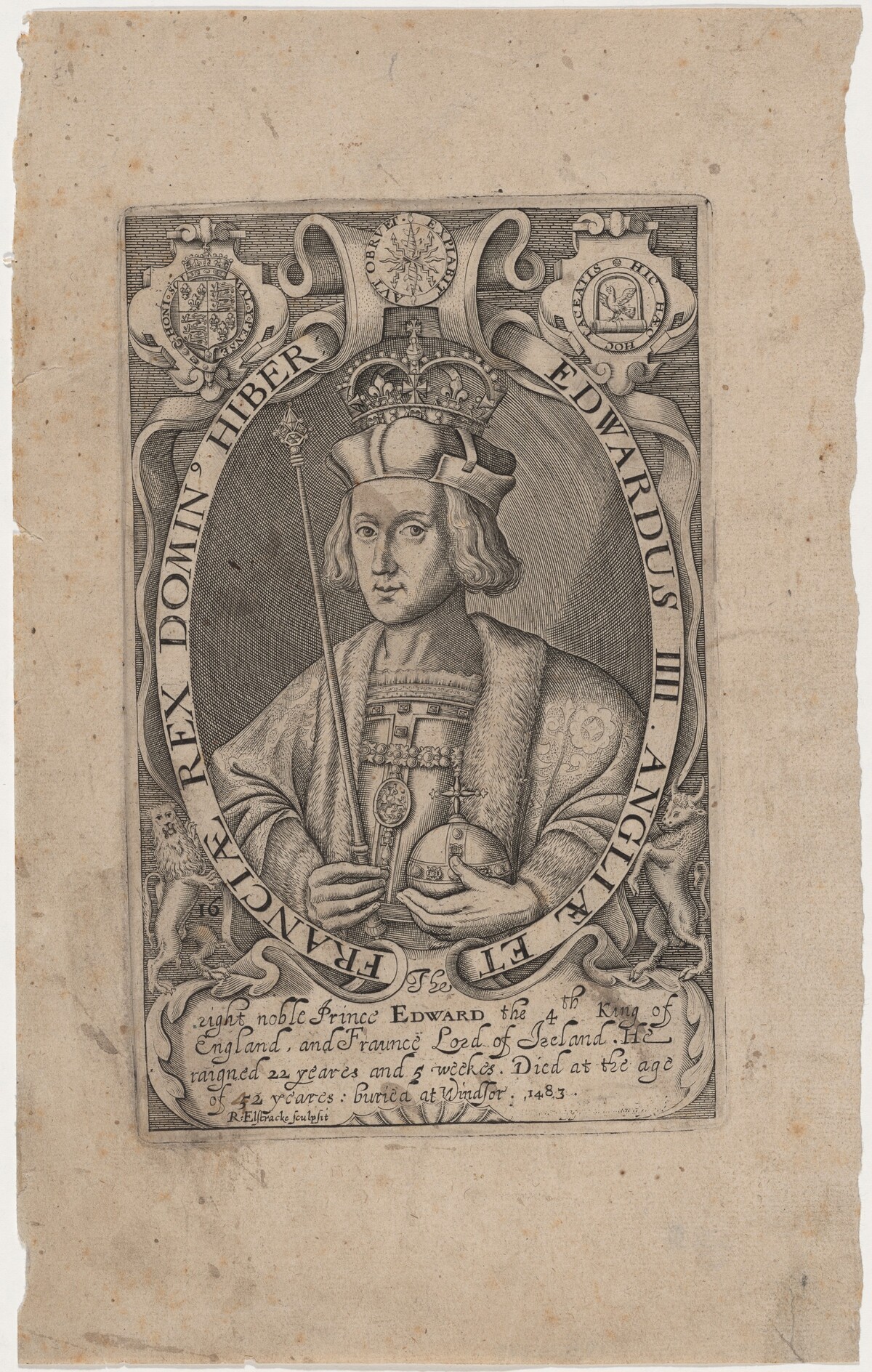 Edward IV of England by Renold Elstrack