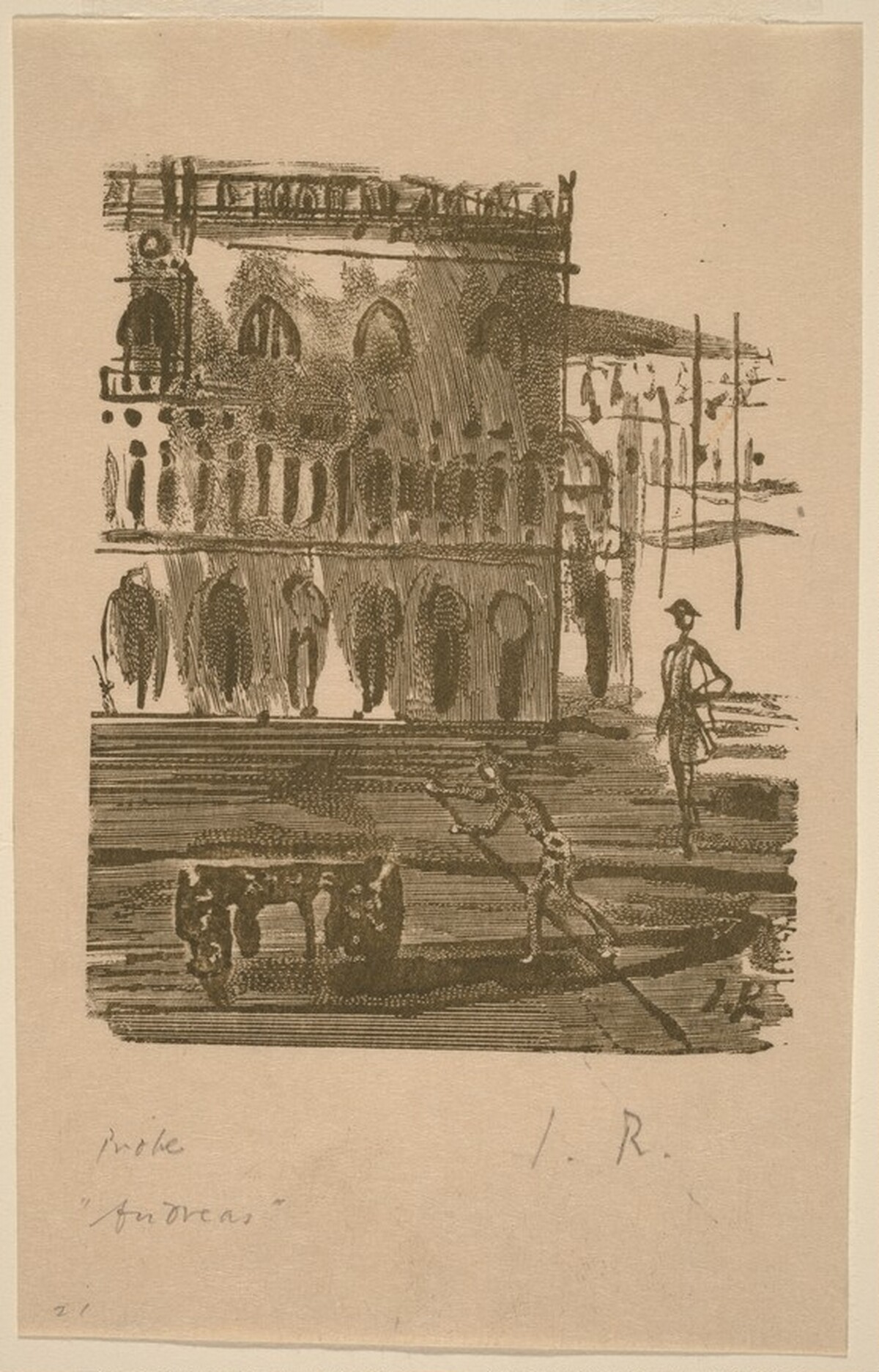 Illustration to V. Hofmannsthal, "Andreas" by Imre Reiner