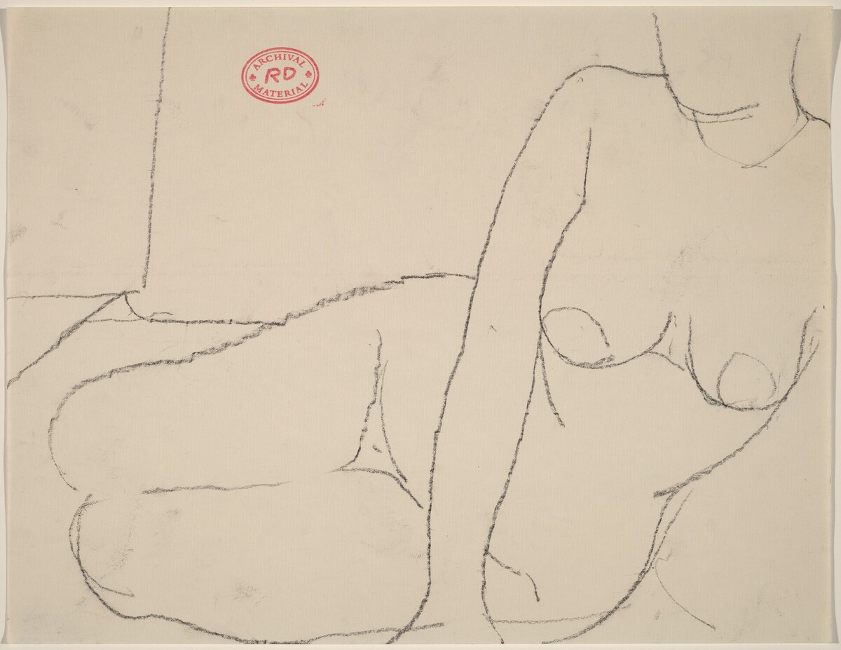 Untitled [nude reclining on her left thigh] by Richard Diebenkorn