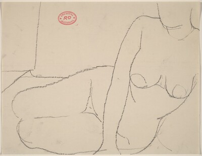 Untitled [nude reclining on her left thigh]