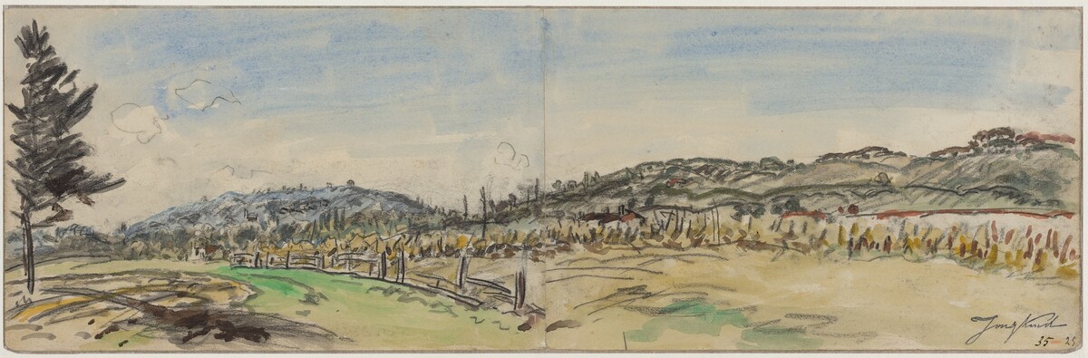 Countryside near Brezins, between Grenoble and Vienne by Johan Barthold Jongkind