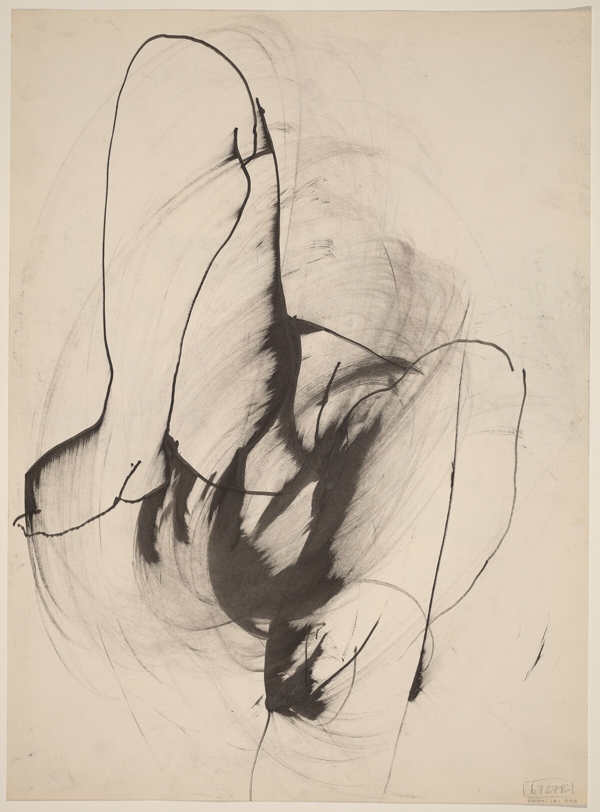 Untitled [close-up view of reclining nude] [verso] by Richard Diebenkorn