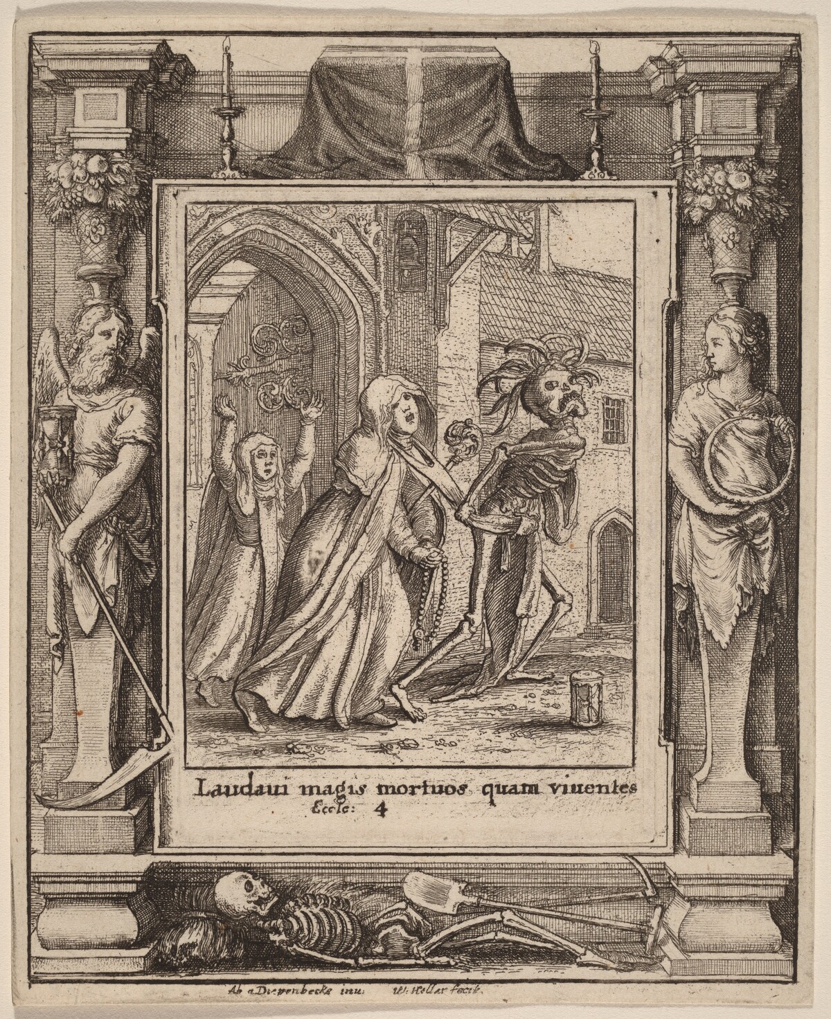 Abbess by Wenceslaus Hollar after Hans Holbein the Younger after Abraham van Diepenbeeck