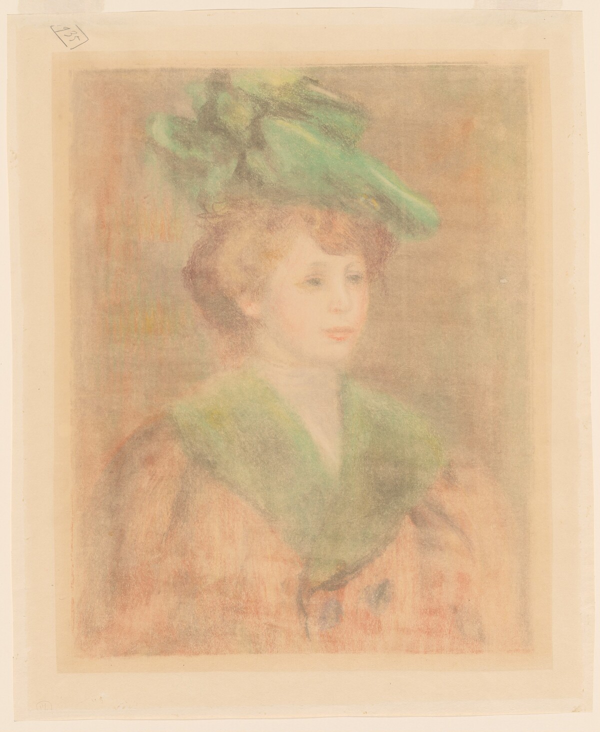 Lady with Green Hat (Mlle. Dieterle?) by Auguste Renoir